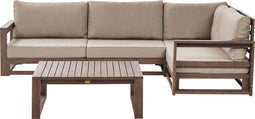 Beliani TIMOR - Loungeset - Donkere houtkleur - FSC® gecertificeerd acaciahout