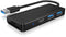 Icy Box IB-HUB1423CR-U3 - USB 3.0 HUB met 2x USB-A en 1x USB-C - Zwart