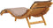 vidaXL - Ligbed - met - kussen - massief - acaciahout - taupe