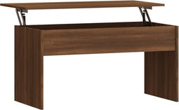 vidaXL - Salontafel - 102x50,5x52,5 - cm - bewerkt - hout - bruin - eikenkleur
