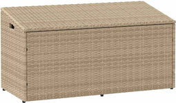 vidaXL - Tuinbox - 110x50x58 - cm - poly - rattan - beige