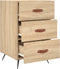 vidaXL - Nachtkastje - 40x40x66 - cm - bewerkt - hout - sonoma - eikenkleurig