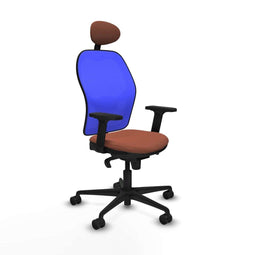 Piqueras y Crespo 2D036N1 - Bureaustoel - Verstelbare hoogte met armleuning - Blauw Bruin