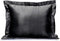 Eleganzzz Skin Care Kapselsloop - Satijnen Kussensloop - Black - Kussenslopen 60x70cm Set van 2 - Oxford Rand - Beauty Kapselsloop