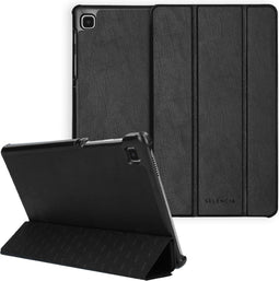Selencia Tablet Hoes Geschikt voor Samsung Galaxy Tab A7 Lite - Selencia Nuria Vegan Lederen Trifold Bookcase - Zwart