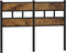 vidaXL - Hoofdbord - 135 - cm - ijzer - en - bewerkt - hout - gerookt - eikenkleurig