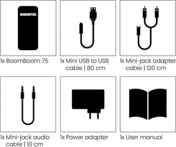 Marmitek BoomBoom 75 -Bluetooth Receiver - Bluetooth Muziek Auto - Ingebouwde battterij - Bluetooth Muziekontvanger Auto
