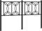 vidaXL - Hoofdbord - 135 - cm - metaal - zwart