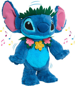 Disney Stitch - Interactieve pluchen knuffel - Zingt Aloha en danst Hula - Blauw