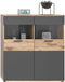 Furnilux Mason - Vitrinekast - Deels open - Eiken - 37x110x122cm