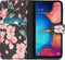 iMoshion Hoesje Geschikt voor Samsung Galaxy A20e Hoesje Met Pasjeshouder - iMoshion Design Softcase Bookcase - Zwart / Roze / Blossom Watercolor Black