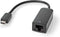 Nedis CCGP64952BK02 - USB-C naar RJ45 Adapter - 20cm - Zwart