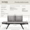 tectake® 2-in-1 Wicker Loungesofa Sintra - Ligbed met Verstelbare Leuningen - UV- en Weerbestendig - Lichtgrijs/Zwart