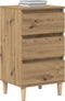 vidaXL - Nachtkastje - Artisan - Eiken - 40x35x70 - cm - Bewerkt - Hout