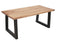 Feel Furniture - 180x90 Eettafel - Massief Boomstamblad Eiken - 5 cm dik - U Frame