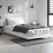 vidaXL - Bedframe - bewerkt - hout - wit - 90x190 - cm
