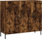 vidaXL - Dressoir - 90x34x80 - cm - bewerkt - hout - gerookt - eikenkleurig