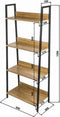 ERRO Boekenkast - Boekenrek - 60x30x140 cm - Bruin Zwart