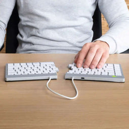 Toetsenbord en muis R-Go RGOSBESWLWH Wit Spaans QWERTY