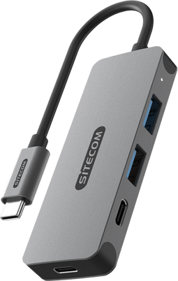 Sitecom SiCo - USB-C naar 2x USB-A + 2x USB-C Hub - 5 Gbps - Grijs