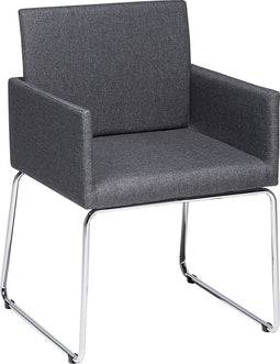 GOMEZ - Eetkamerstoel - Grijs - Polyester