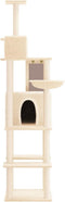 vidaXL - Kattenmeubel - met - sisal - krabpalen - 201 - cm - crèmekleurig