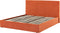 VION - Bed met opbergruimte - Oranje - 180 x 200 cm - Fluweel