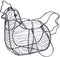 Cosy & Trendy Eiermand - kip vorm - zwart - metaal - 33 x 27 cm - draadmand/eierhouder