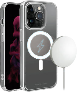Vivanco Mag Steady - Backcover iPhone 14 Pro - Stootbestendig - Transparant