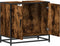 vidaXL - Wastafelkast - 65x33x60 - cm - bewerkt - hout - gerookt - eikenkleurig