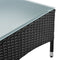 Juskys Fort Myers - Loungeset - 4-persoons - Polyrotan - Zwart