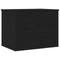 vidaXL - Opslagdoos - met - Deksel - Zwart - Eiken - 60x42x46 - cm - Engineered - Hout