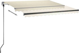 vidaXL - Luifel - automatisch - met - LED - en - windsensor - 350x250 - cm - crèmekleur