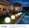 tectake® Luminous Globe - LED Buitenlamp - Ø30 cm - 16 RGB-kleuren en 5 lichtmodi - Weerbestendig