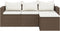 vidaXL - Loungeset - poly - rattan - bruin