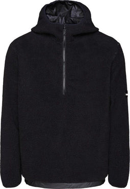 Rains Fleece Pullover Hoodie - Boxy-pasvorm - Zwart - Unisex - L/XL