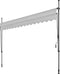 tectake® Klemluifel - Balkonluifel - UV-bestendig - Waterafstotend - Breedte 350 cm - Lichtgrijs
