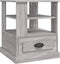 vidaXL - Bijzettafel - 50x50x60 - cm - bewerkt - hout - grijs - sonoma - eikenkleurig