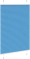vidaXL - Plissé - rolgordijn - 90x100 - cm - stofbreedte - 89,4 - cm - polyester - blauw