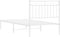 vidaXL - Bedframe - met - hoofdbord - metaal - wit - 90x190 - cm