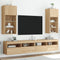 vidaXL - Tv-meubels - met - LED-verlichting - 2 - st - 40,5x30x90 - cm - sonoma - eiken