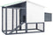 vidaXL - Kippenhok - met - nestkast - massief - vurenhout - grijs - en - wit