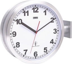 Zendergestuurde Wandklok 38 cm Analoog Zilver/Wit