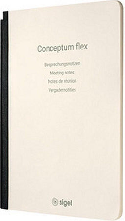 Sigel - notitieschrift - A4 - Conceptum Flex - chamois - 80 grams papier - gespreksnotities - 4 talig - 92 pagina's - softcover - SI-CF222