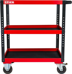 STIER - Gereedschapskar - 3 legborden - Rood - 969x894x543 mm