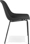 Alterego Viky - Zwart Geperforeerde Designerstoel - Binnen & Buiten - 58.5x46.5x82.5cm