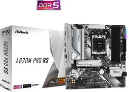 ASRock A620M Pro RS - Micro-ATX Moederbord - AMD Socket AM5 - 4x DDR5 tot 128GB geheugen