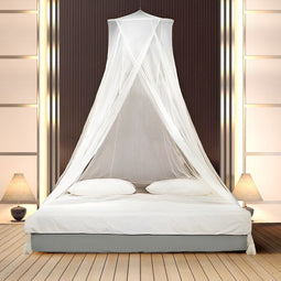 NIVADA Klamboe XL - 2-Persoons - Met Ophangkoord - Rond - Inclusief Opbergtas - Wit