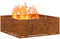 vidaXL - Vierkante - Vuurkorf - 80x80x30 - cm - Weerbestendig - Staal