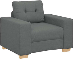 vidaXL - Fauteuil - 60 - cm - stof - donkergrijs